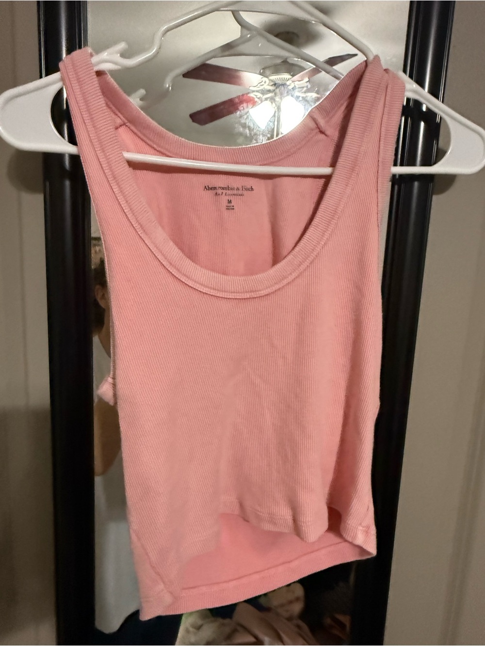 Abercrombie & Fitch Pink Ribbed Scoop Neck Tank